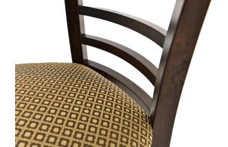 Стул Бурбон, деревянный с мягким сиденьем, Ажур 22-2 жаккард, каркас орех темный