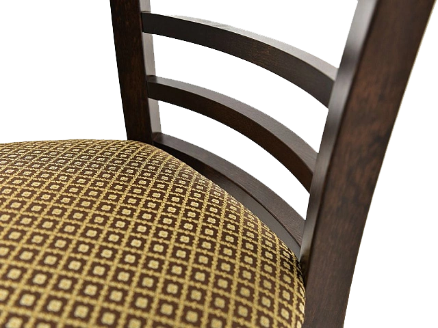 Стул Бурбон, деревянный с мягким сиденьем, Ажур 22-2 жаккард, каркас орех темный