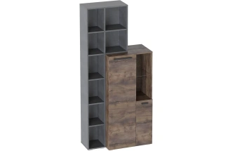 Стеллаж с тумбой Глазго, металл бруклин / таксония