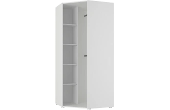 Шкаф угловой Модерн - Квадро, распашной для одежды, белый