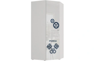 Шкаф угловой Модерн - Квадро, распашной для одежды, белый