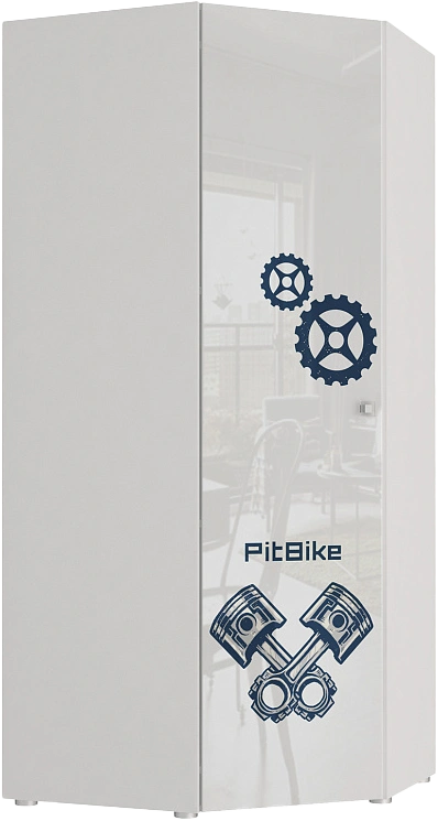 Шкаф угловой Модерн - Квадро, распашной для одежды, белый