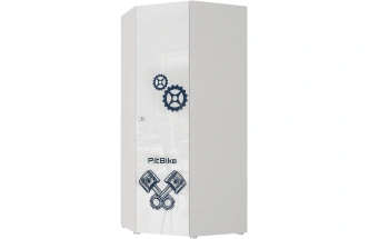 Шкаф угловой Модерн - Квадро, распашной для одежды, белый