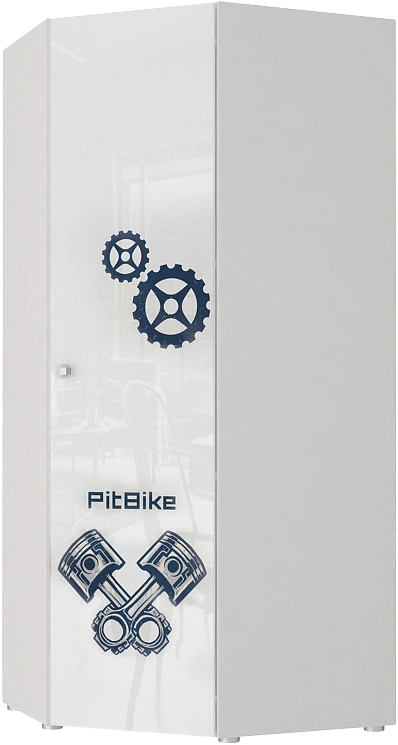 Шкаф угловой Модерн - Квадро, распашной для одежды, белый