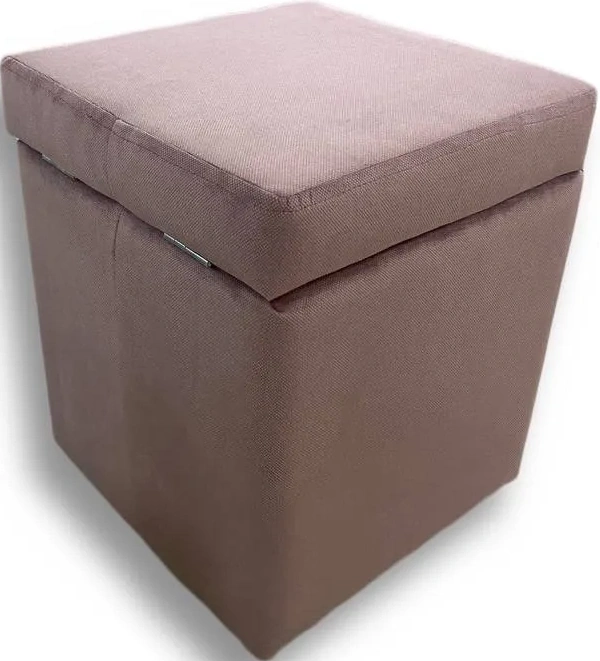 Банкетка-пуф № 20, с ящиком для хранения, альба роза