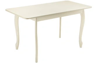 Кухонный обеденный раздвижной стол Амато, 106(136)х67х76, слоновая кость