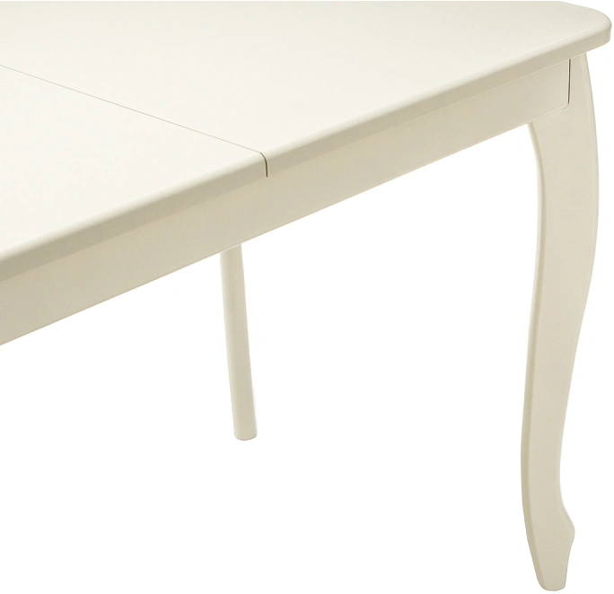 Кухонный обеденный раздвижной стол Амато, 106(136)х67х76, слоновая кость