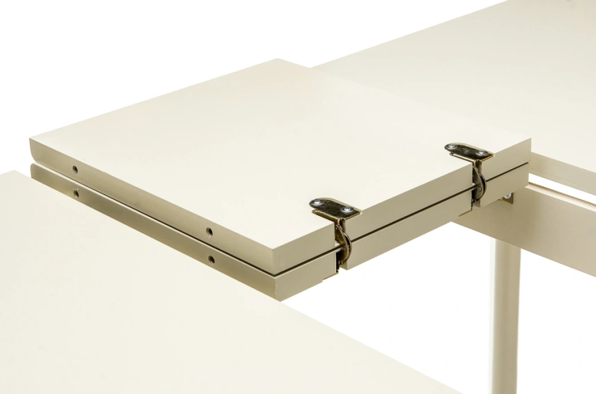 Кухонный обеденный раздвижной стол Амато, 106(136)х67х76, слоновая кость