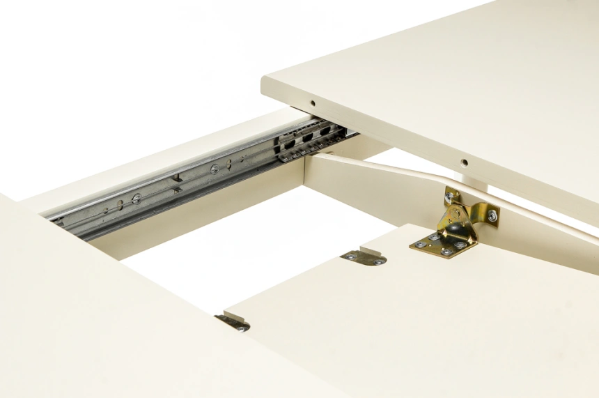Кухонный обеденный раздвижной стол Амато, 106(136)х67х76, слоновая кость