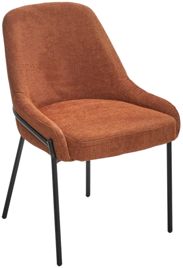 Стул Gavi, мягкий, Garna-001 коричневый, ткань, черный каркас