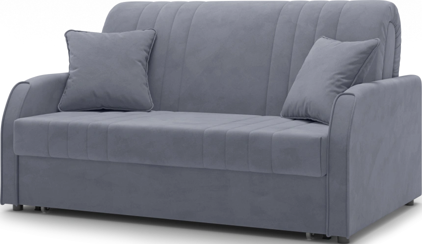 ​Диван прямой Турин 140, модель 053, Velutto 32 (темно-серый)