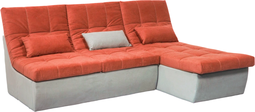 Диван прямой София 2, 228 на 170, ткань Catania flame, Catania cocoa