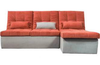 Диван прямой София 2, 228 на 170, ткань Catania flame, Catania cocoa