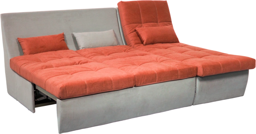 Диван прямой София 2, 228 на 170, ткань Catania flame, Catania cocoa