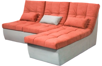 Диван прямой София 2, 228 на 170, ткань Catania flame, Catania cocoa