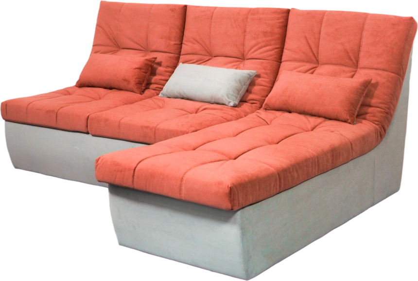 Диван прямой София 2, 228 на 170, ткань Catania flame, Catania cocoa