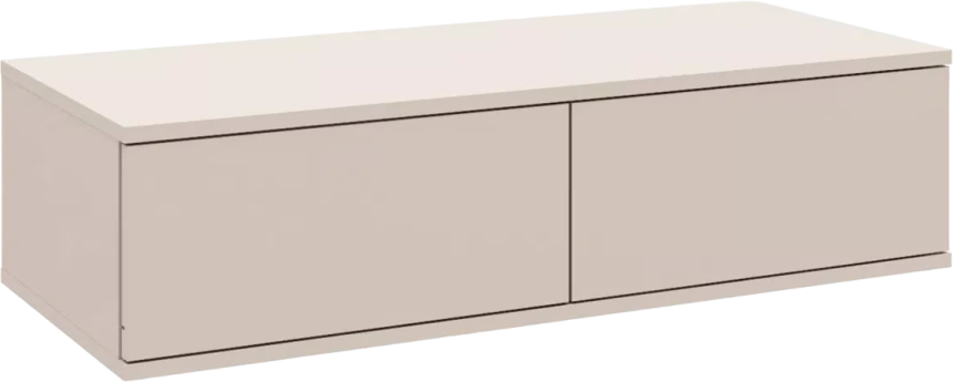 Тумба под ТВ Лаура, с двумя ящиками, 99x24x41, Кашемир серый