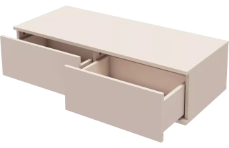 Тумба под ТВ Лаура, с двумя ящиками, 99x24x41, Кашемир серый