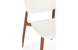 Пластиковый стул Mokka, коричневый / молочный