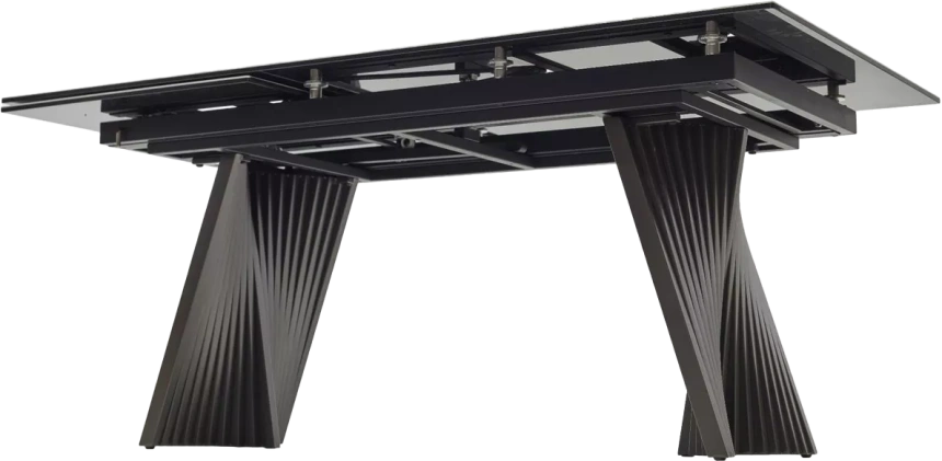 Кухонный стол раздвижной Yoakim 180, TL-102 Бежевый мрамор, испанская керамика, Темно-серый каркас