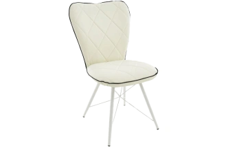 Стул Риоха, мягкий, батлер 08, нитро блэк, экокожа, каркас белый