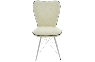 Стул Риоха, мягкий, батлер 08, нитро блэк, экокожа, каркас белый