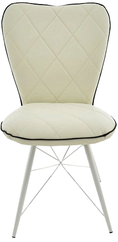 Стул Риоха, мягкий, батлер 08, нитро блэк, экокожа, каркас белый