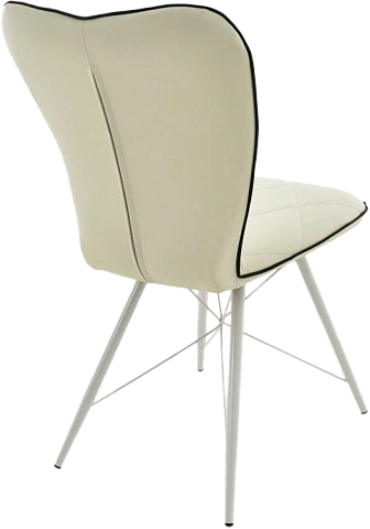 Стул Риоха, мягкий, батлер 08, нитро блэк, экокожа, каркас белый