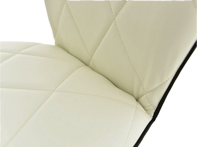 Стул Риоха, мягкий, батлер 08, нитро блэк, экокожа, каркас белый