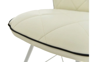 Стул Риоха, мягкий, батлер 08, нитро блэк, экокожа, каркас белый