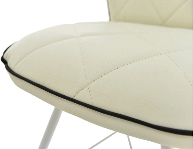 Стул Риоха, мягкий, батлер 08, нитро блэк, экокожа, каркас белый