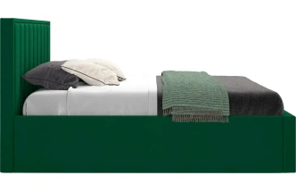 Кровать Женева 140, полутораспальная, мягкая, мора зеленый