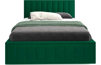 Кровать Женева 140, полутораспальная, мягкая, мора зеленый