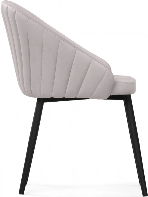 Стул Сутгайн, мягкий, светло-серый MR-28 / черный
