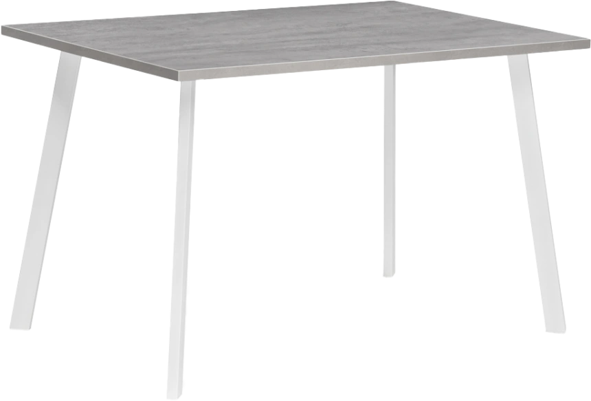 Кухонный стол Тринити Лофт, 120x80, ЛДСП, бетон, каркас белый матовый