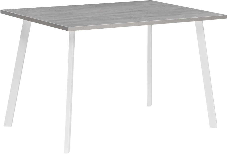 Кухонный стол Тринити Лофт, 120x80, ЛДСП, бетон, каркас белый матовый