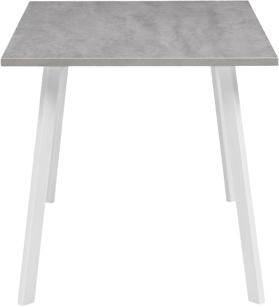 Кухонный стол Тринити Лофт, 120x80, ЛДСП, бетон, каркас белый матовый
