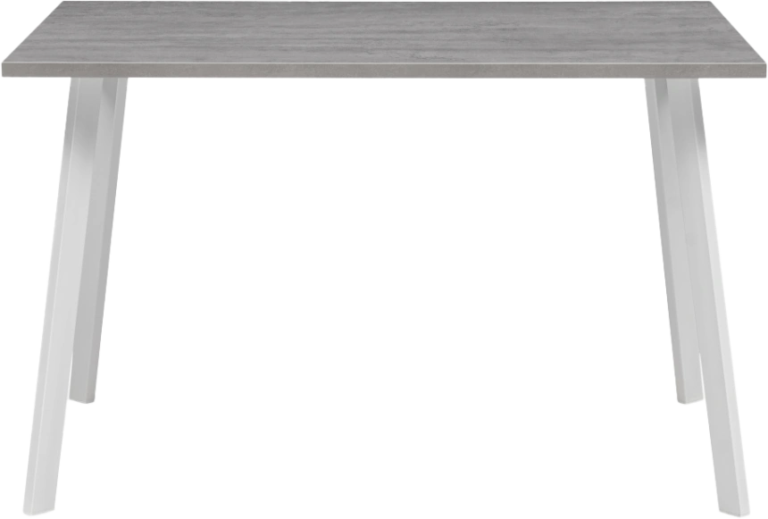 Кухонный стол Тринити Лофт, 120x80, ЛДСП, бетон, каркас белый матовый
