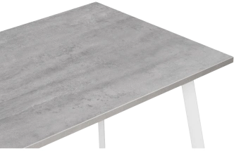 Кухонный стол Тринити Лофт, 120x80, ЛДСП, бетон, каркас белый матовый