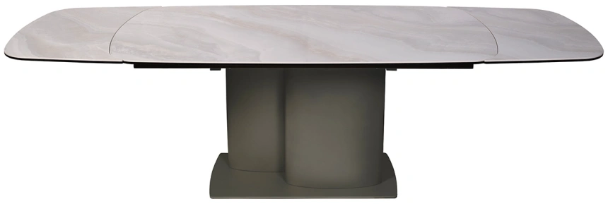 Обеденный раздвижной стол 169DT-92151, 190(290), керамика, бежевый мрамор / серый