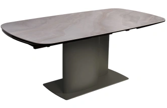 Обеденный раздвижной стол 169DT-92151, 190(290), керамика, бежевый мрамор / серый