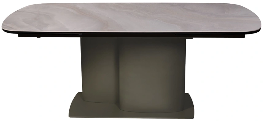 Обеденный раздвижной стол 169DT-92151, 190(290), керамика, бежевый мрамор / серый