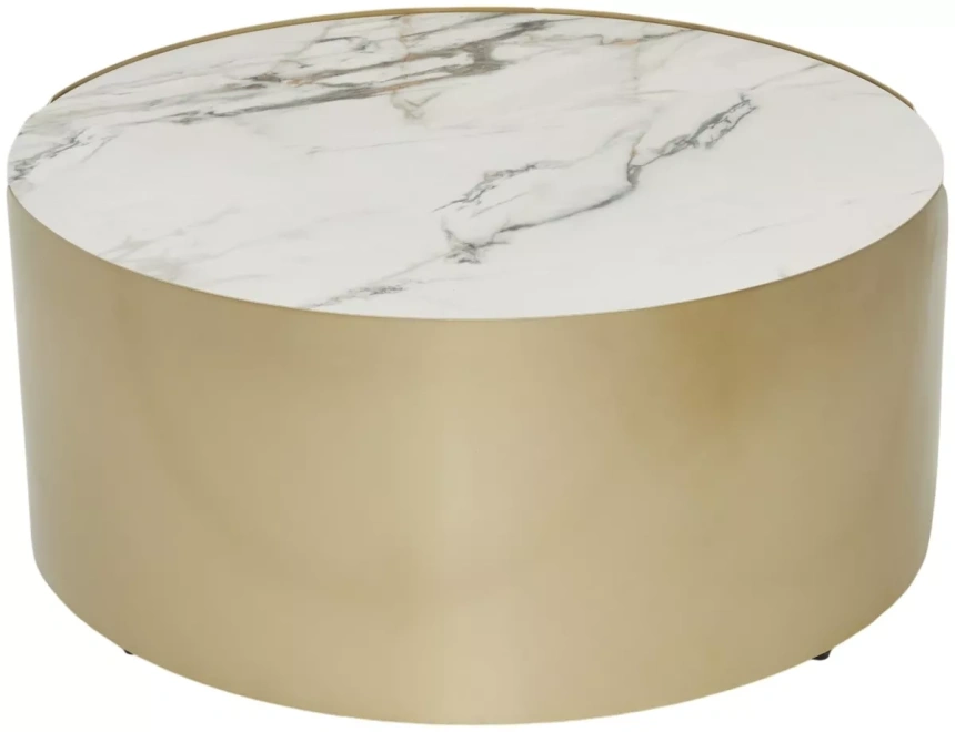 Журнальный стол Brant, KL-188, контрастный мрамор матовый, итальянская керамика, шампань