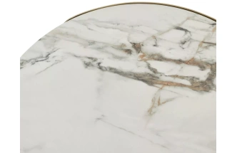 Журнальный стол Brant, KL-188, контрастный мрамор матовый, итальянская керамика, шампань