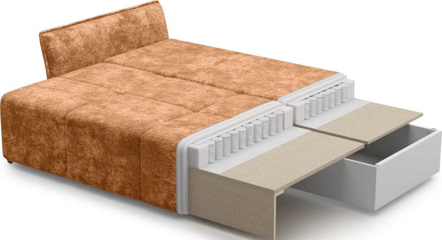 ​Диван прямой Майрис, модель 024, Cruz 35 (коричневый)