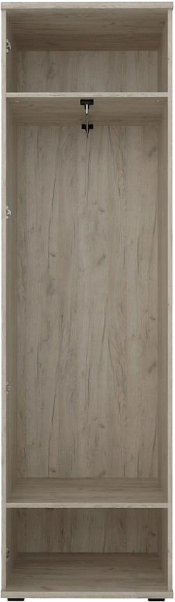 Шкаф гардеробный Альянс, однодверный, распашной, Дуб крафт / Белый глянец