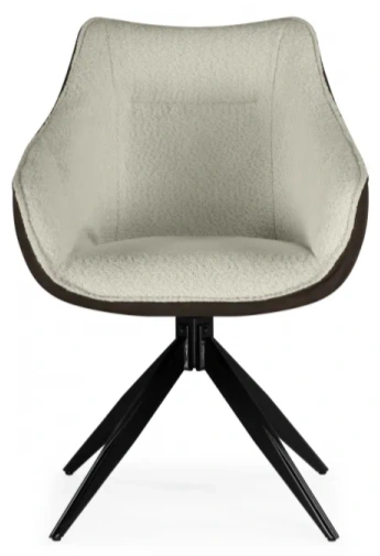 Стул Kansas, поворотный 360,  коричневый / кремовый / чёрный