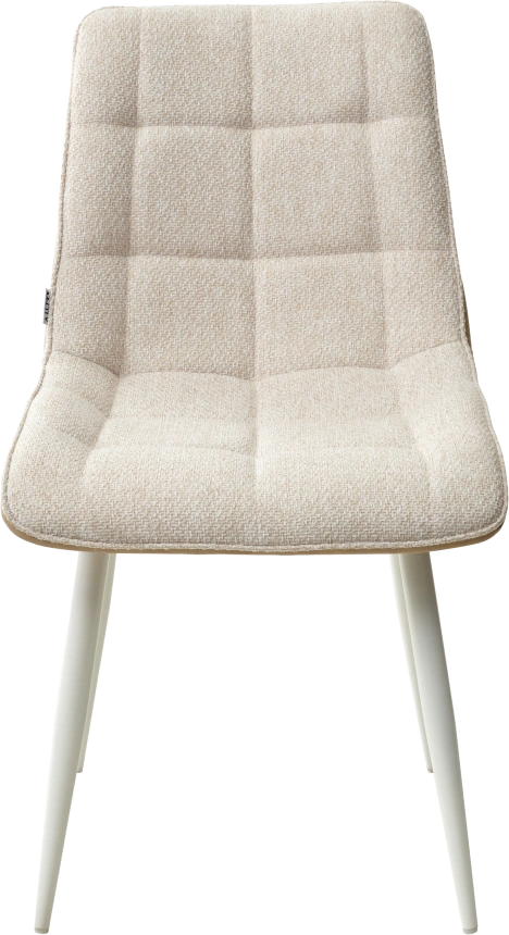 Стул Chic, мягкий, TRF-11 светло-бежевый, RU-16 бежевый винтаж, белый каркас