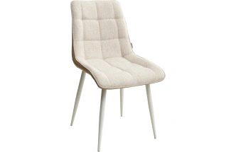 Стул Chic, мягкий, TRF-11 светло-бежевый, RU-16 бежевый винтаж, белый каркас