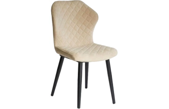 Стул Вилла, мягкий, десерт 03, велюр, каркас черный